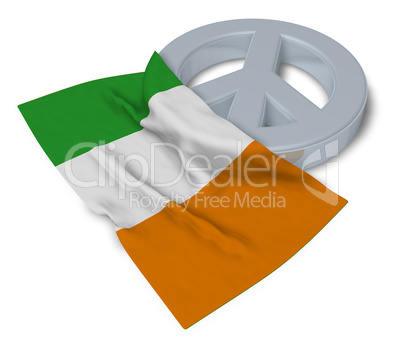 friedenssymbol und flagge von irland
