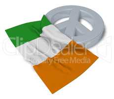 friedenssymbol und flagge von irland