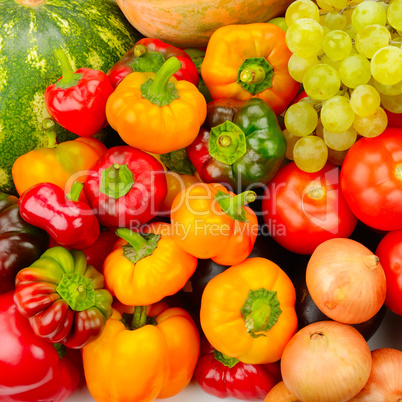 Collection fruit and vegetables