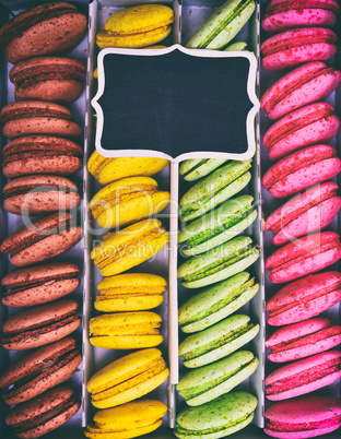 macarons in a paper box