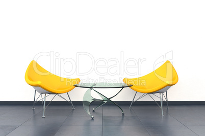 3d render - business lounge