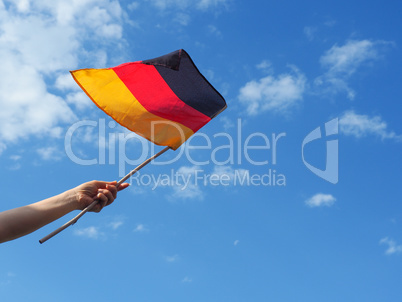 Woman with German flag