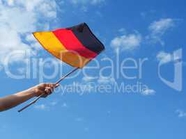 Woman with German flag