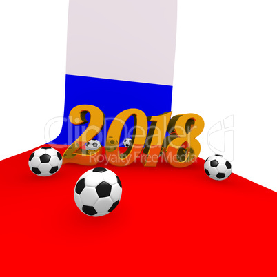 Soccer background 2018 in Russia