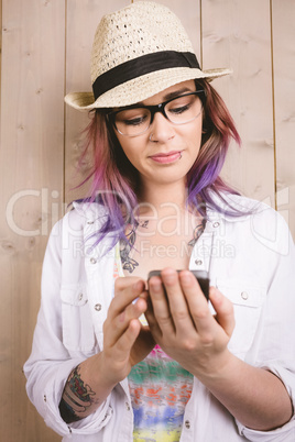 Woman using mobile phone