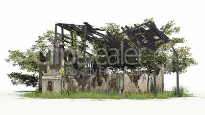 old dilapidated building - ruin