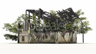 old dilapidated building - ruin
