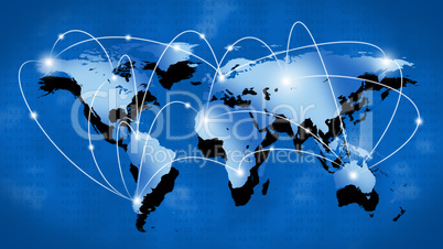 Business or Internet Concept of Global Network