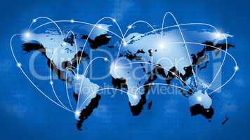 Business or Internet Concept of Global Network