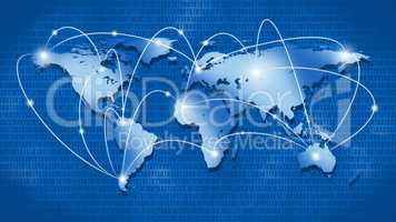 Business or Internet Concept of Global Network