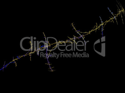 image of one Digital Fractal on Black Color
