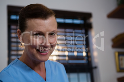 Smiling female doctor in hospital