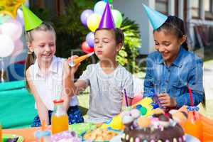 Children enjoying birthday party