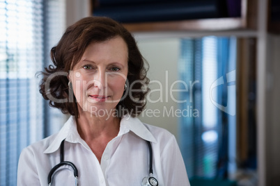 Portrait of physiotherapist standing with stethoscope