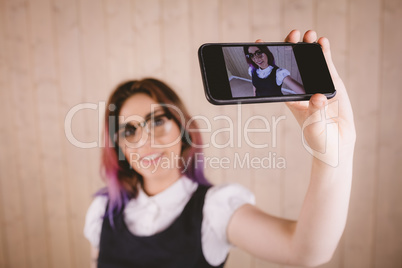 Woman taking a selfie