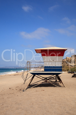 Lifeguard tower at the San Clemente State Beach