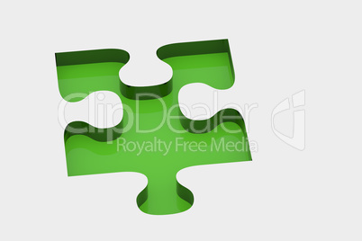 Green piece of puzzle