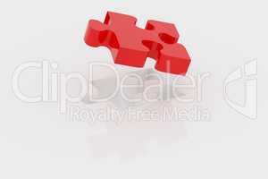 Red piece of puzzle