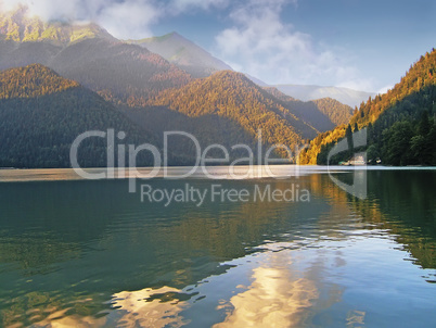 Alpine lake in the Caucasus mountains.