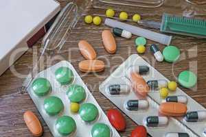 Drugs to treat in the form of tablets and ampoules.