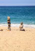 Stones piled on top of one another in Inuksuk fashion