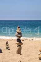 Stones piled on top of one another in Inuksuk fashion