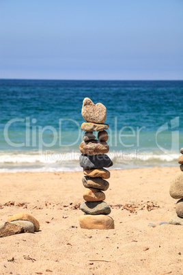 Stones piled on top of one another in Inuksuk fashion