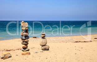 Stones piled on top of one another in Inuksuk fashion