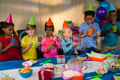 Children having drink