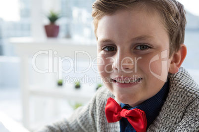 Portrait of smiling businessman in office