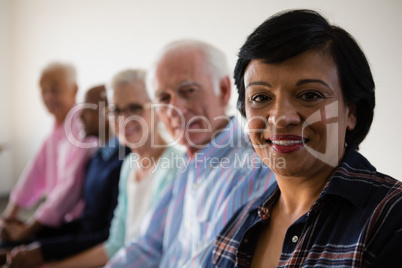 Portrait of smiling senior friends