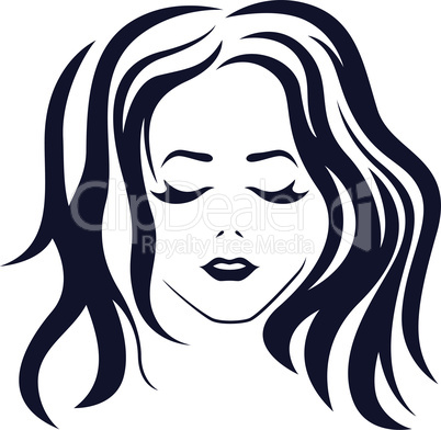 Girl with closed eyes