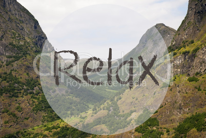 Valley And Mountain, Norway, Text Relax