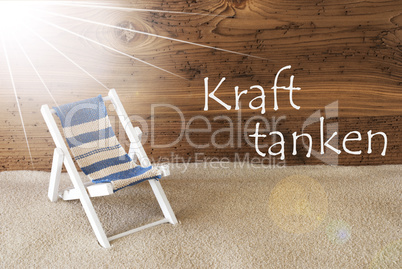 Summer Sunny Greeting Card, Kraft Tanken Means Relax