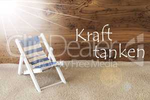 Summer Sunny Greeting Card, Kraft Tanken Means Relax