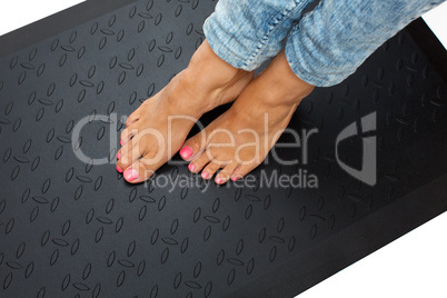 Black mat for relaxation.