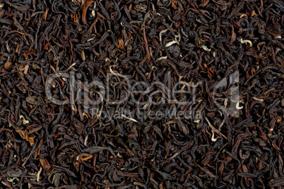 Texture of Darjeeling tea.