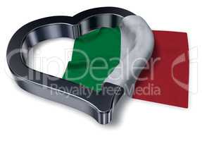 flagge von italien und herz