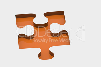 Orange piece of puzzle