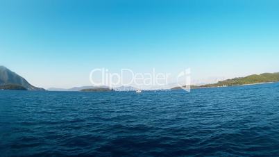 Ship Cruise At Ionian Sea Around Beautiful Island Of Lefkada in Greece