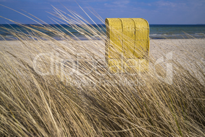 Strandkorb an der Ostsee, Schleswig-Holstein,Deutschland