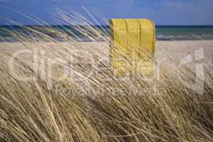 Strandkorb an der Ostsee, Schleswig-Holstein,Deutschland