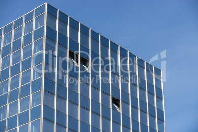 Abstrakte Fassade eines modernen Bürogebäudes in Hamburg, Deut