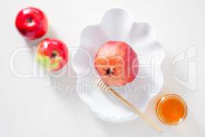 Apples, pomegranate and honey for Rosh Hashanah