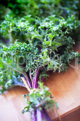 A bunch of fresh Kale salad