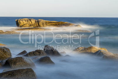 Coastal with rocks ,long exposure picture from Costa Brava, Spa