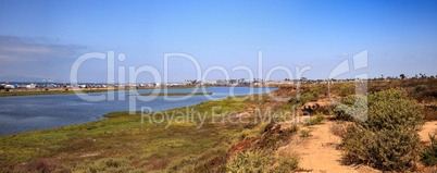 Peaceful and tranquil marsh of Bolsa Chica wetlands