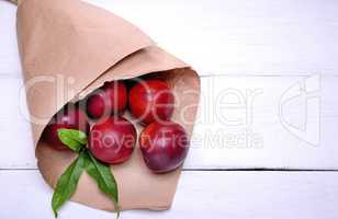 Red ripe peaches