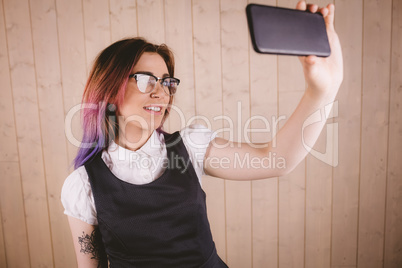 Woman taking a selfie