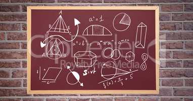 diagrams on blackboard